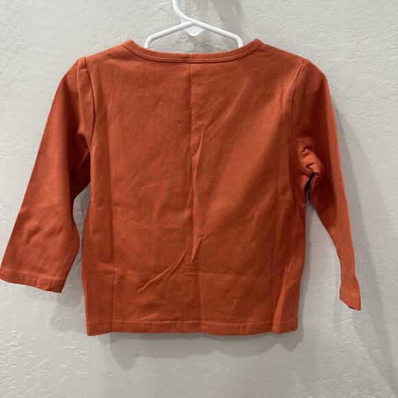 June & January Pumpkin Orange Snap Long Sleeve Shirt - Picture 3 of 5